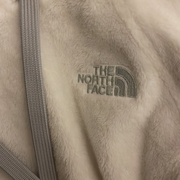 North Face White Fuzzy Sweatshirt - Picture 2 of 5